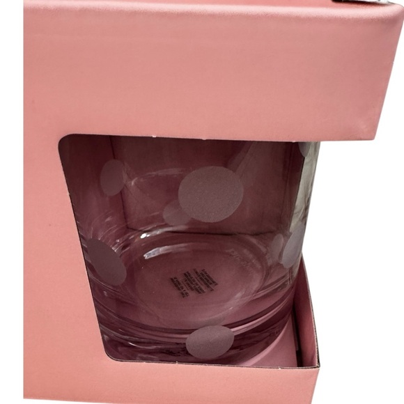 Kate Spade x Lenox Pearl Place Polka dot etched glasses wine whiskey stemless - Picture 6 of 9